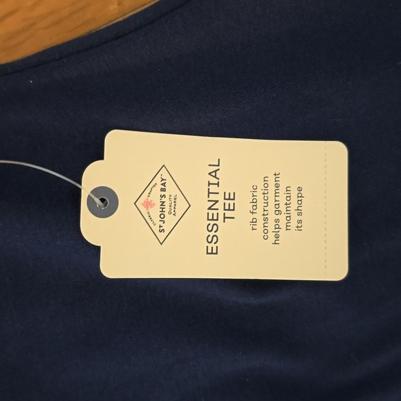 ST. JOHN'S BAY WOMENS PLUS SIZE NAVY BLUE SHORT SLEEVE TEE-SHIRT TOP SIZE XXL - Picture 13 of 13